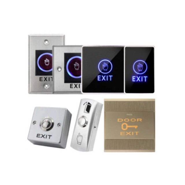 Access control exit button 