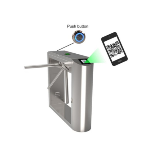 QR barcode tripod turnstile pedestian gate