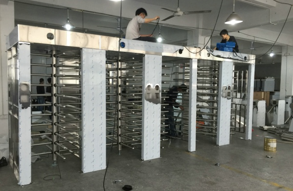 install exmple of full height turnstile 